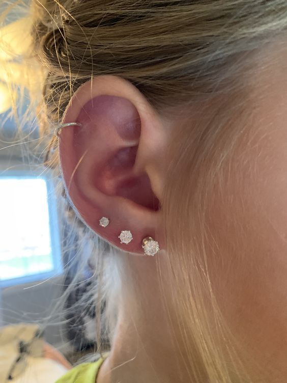 Triple ear deals lobe piercing